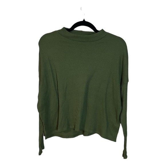 Divided Sweaters - Divided H&M Women’s Pullover Ribbed Sweater Academia Green Size Large Comfort